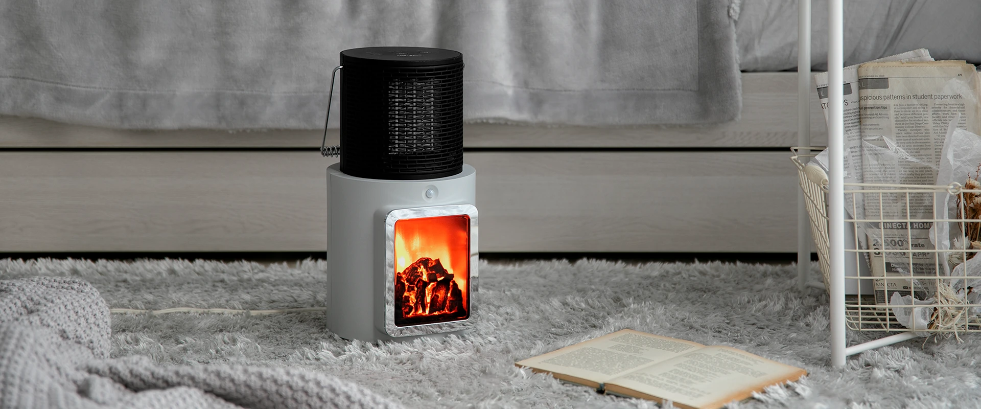 暖炉調 コンパクトセラミックファンヒーター